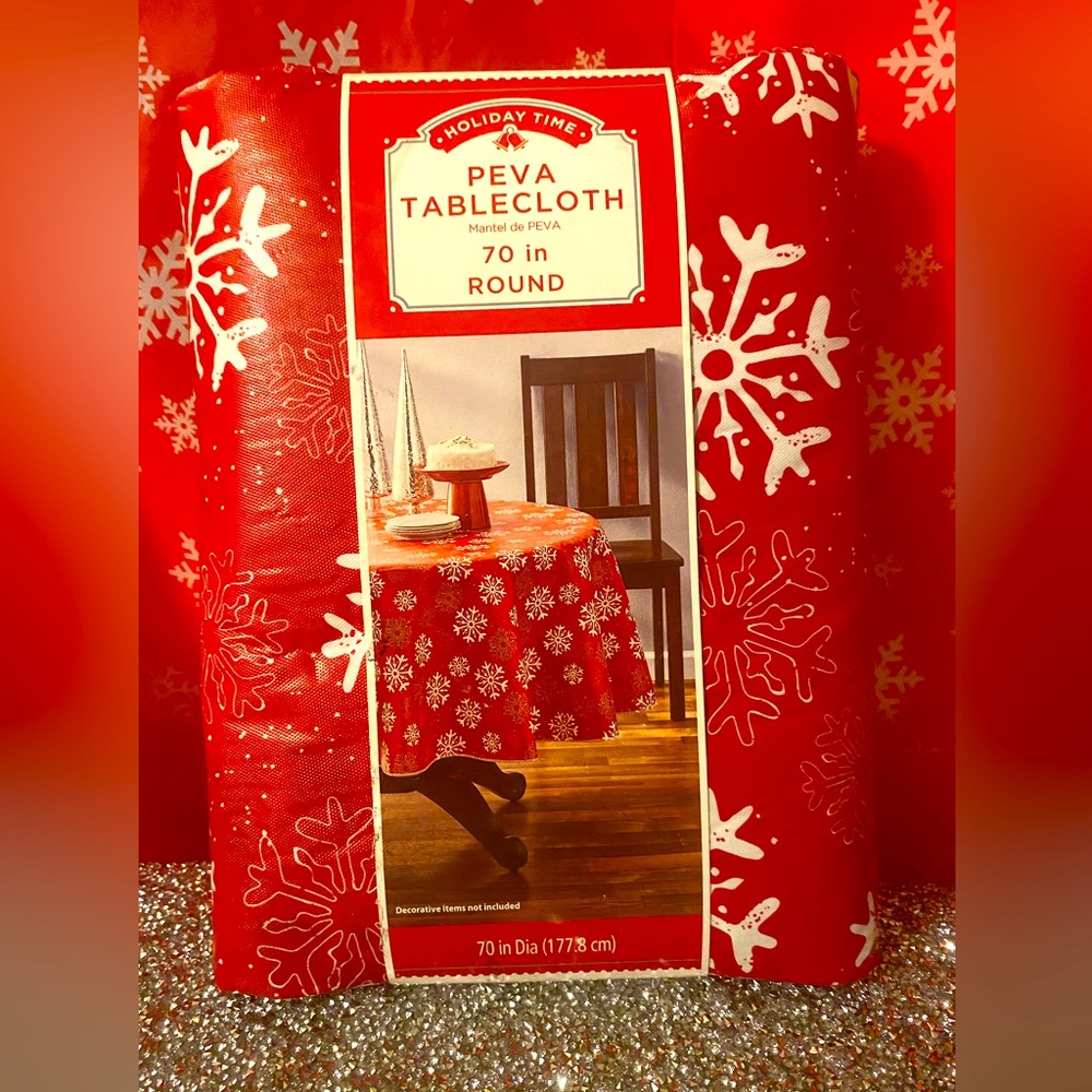 Holiday Time Peva Tablecloth